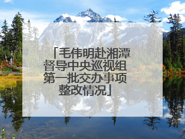 毛伟明赴湘潭督导中央巡视组第一批交办事项整改情况