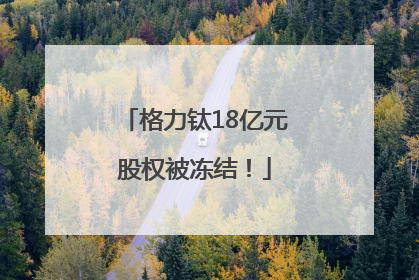 格力钛18亿元股权被冻结！