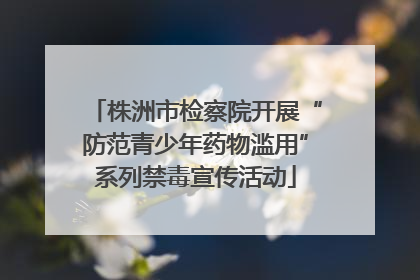 株洲市检察院开展“防范青少年药物滥用”系列禁毒宣传活动
