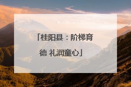 桂阳县：阶梯育德 礼润童心