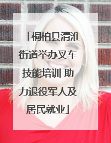 桐柏县清淮街道举办叉车技能培训 助力退役军人及居民就业