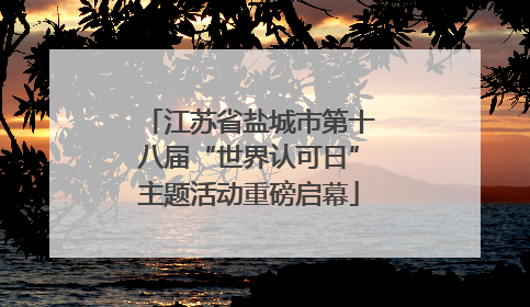 江苏省盐城市第十八届“世界认可日”主题活动重磅启幕