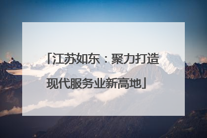 江苏如东：聚力打造现代服务业新高地