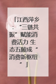 江西萍乡：“三链共振”赋能消费活力 生态五陂成“消费新枢纽”