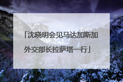 沈晓明会见马达加斯加外交部长拉萨塔一行