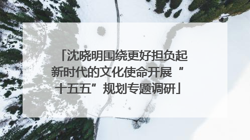 沈晓明围绕更好担负起新时代的文化使命开展“十五五”规划专题调研