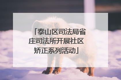 泰山区司法局省庄司法所开展社区矫正系列活动