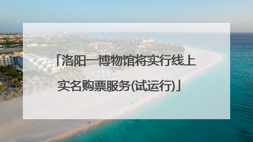 洛阳一博物馆将实行线上实名购票服务(试运行)