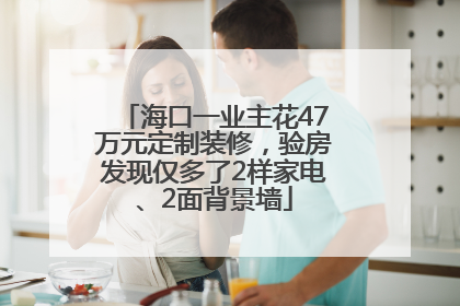 海口一业主花47万元定制装修，验房发现仅多了2样家电、2面背景墙