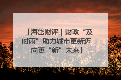 海岱财评｜财政“及时雨”助力城市更新迈向更“新”未来