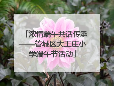 浓情端午共话传承——管城区大王庄小学端午节活动