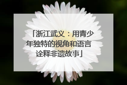 浙江武义：用青少年独特的视角和语言诠释非遗故事