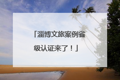 淄博文旅案例省级认证来了！
