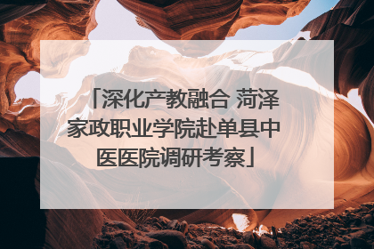 深化产教融合 菏泽家政职业学院赴单县中医医院调研考察