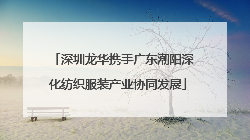 深圳龙华携手广东潮阳深化纺织服装产业协同发展