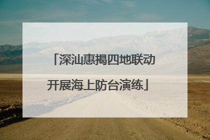 深汕惠揭四地联动开展海上防台演练