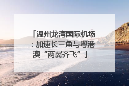 温州龙湾国际机场：加速长三角与粤港澳“两翼齐飞”