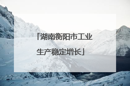 湖南衡阳市工业生产稳定增长