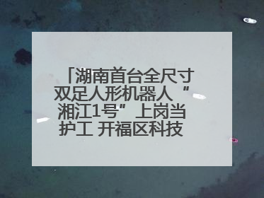 湖南首台全尺寸双足人形机器人“湘江1号”上岗当护工 开福区科技活动周十大科创项目签约