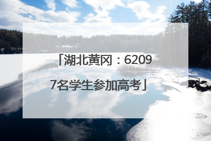 湖北黄冈：62097名学生参加高考