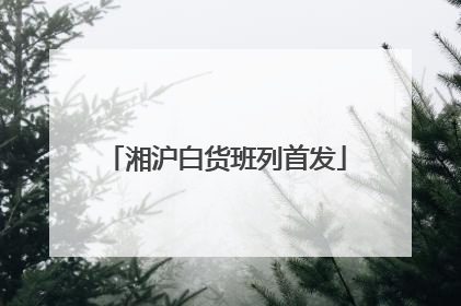 湘沪白货班列首发