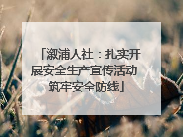 溆浦人社：扎实开展安全生产宣传活动 筑牢安全防线