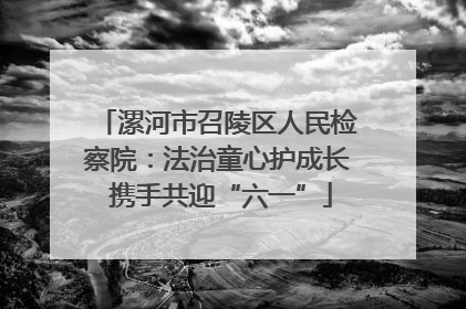 漯河市召陵区人民检察院：法治童心护成长 携手共迎“六一”