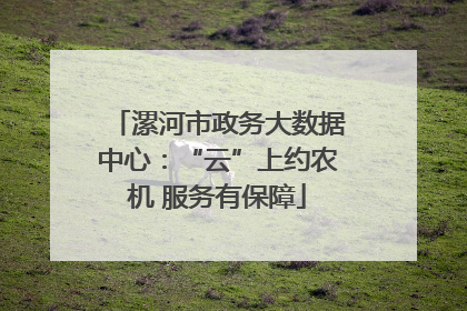 漯河市政务大数据中心：“云”上约农机 服务有保障