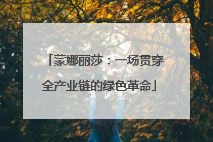 蒙娜丽莎：一场贯穿全产业链的绿色革命