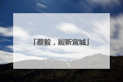 蔡毅，履新宣城