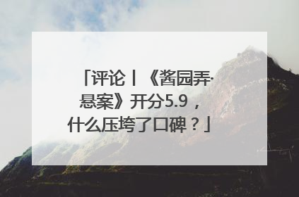评论丨《酱园弄·悬案》开分5.9，什么压垮了口碑？