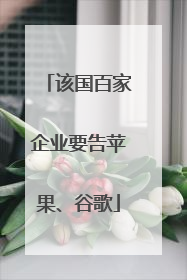 该国百家企业要告苹果、谷歌