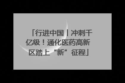 行进中国丨冲刺千亿级！通化医药高新区踏上“新”征程