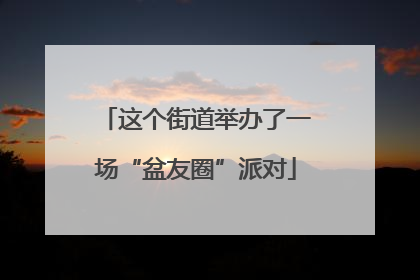 这个街道举办了一场“盆友圈”派对