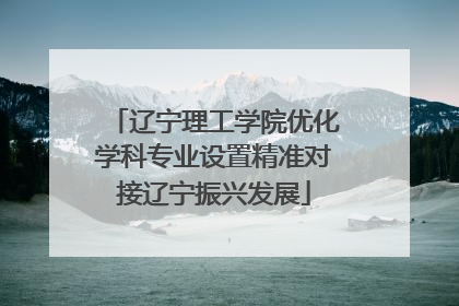 辽宁理工学院优化学科专业设置精准对接辽宁振兴发展