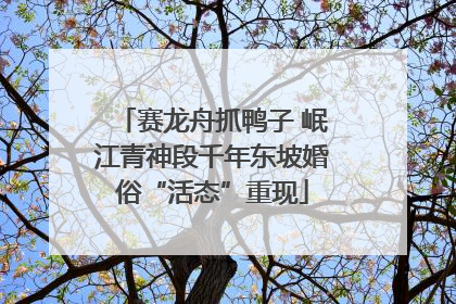 赛龙舟抓鸭子 岷江青神段千年东坡婚俗“活态”重现