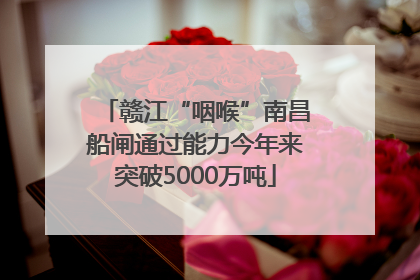 赣江“咽喉”南昌船闸通过能力今年来突破5000万吨