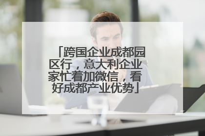 跨国企业成都园区行，意大利企业家忙着加微信，看好成都产业优势