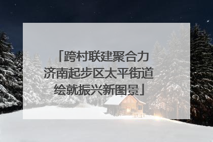 跨村联建聚合力 济南起步区太平街道绘就振兴新图景