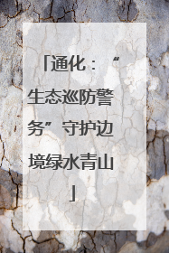 通化：“生态巡防警务”守护边境绿水青山