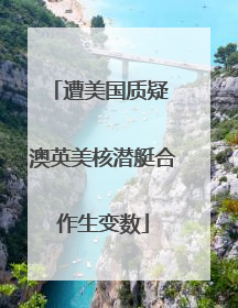 遭美国质疑 澳英美核潜艇合作生变数