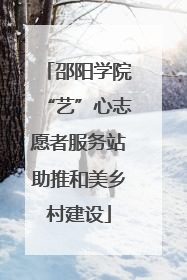 邵阳学院“艺”心志愿者服务站助推和美乡村建设