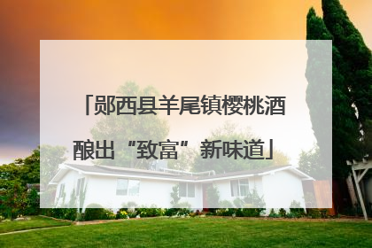 郧西县羊尾镇樱桃酒酿出“致富”新味道