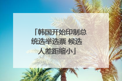 韩国开始印制总统选举选票 候选人差距缩小