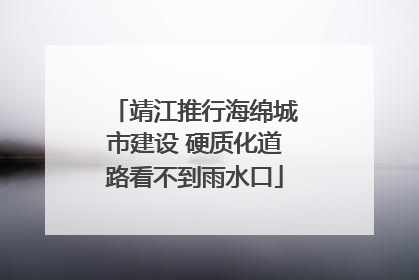 靖江推行海绵城市建设 硬质化道路看不到雨水口
