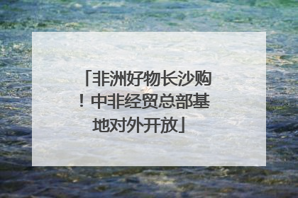 非洲好物长沙购！中非经贸总部基地对外开放