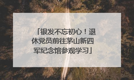 银发不忘初心！退休党员前往茅山新四军纪念馆参观学习