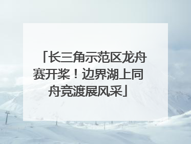 长三角示范区龙舟赛开桨！边界湖上同舟竞渡展风采