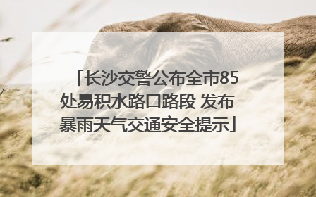 长沙交警公布全市85处易积水路口路段 发布暴雨天气交通安全提示