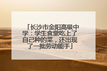 长沙市金阳高级中学：学生食堂吃上了自己种的菜，还出现了一批劳动能手